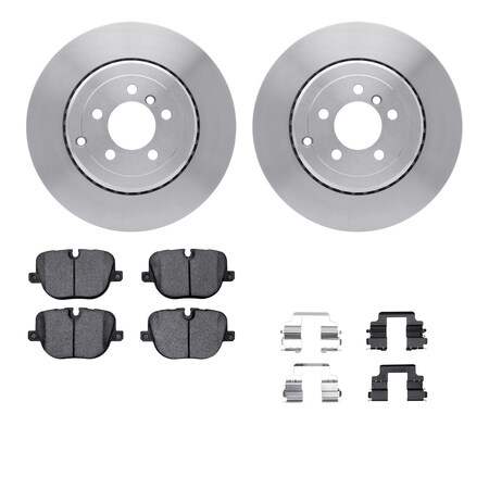 Dynamic Friction Co DFC Rotors with EURO 5000 Ceramic Brake Pads includes Hardware 6612-11071