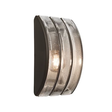 Besa Lighting Costaluz, Aqua Series Wall Sconce, Bronze/Clear Bubble, 1x8W LED Filament AQUARBV-CL-EDIL-BR