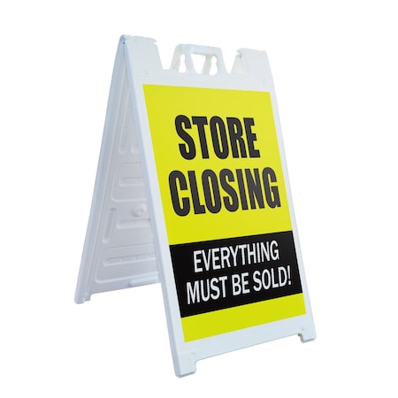 Signmission Store Closing, A-Frame & 2 Decals Installed, Heavy-Duty Plastic Frame SBHD-D-2436-Store Closing