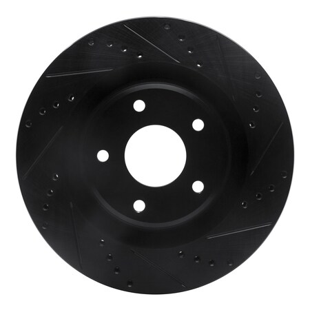 Dynamic Friction Co DFC Brake Rotor - Drilled and Slotted - Black 633-46018R