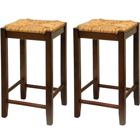 Winsome Trading WinsomeTrading 93028 Summit Set of 2 Swivel Bar Stools - Black - Metal 93028