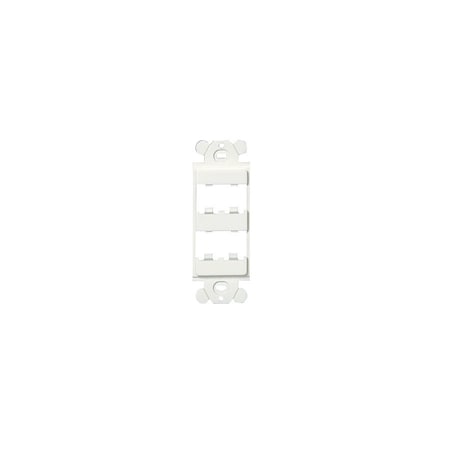 Panduit 4-PORT FLUSH MOUNT UNLOADED, SINGLE GANG GFCI SERIES FRAME, WHITE ROHS 204273