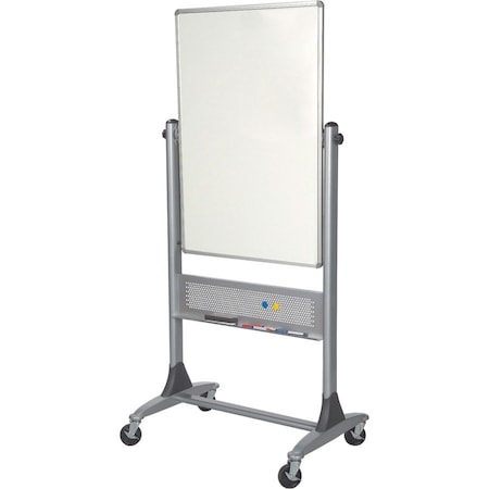 Mooreco Dry Erase Board, Plastic, 40 in, 30 in, Aluminum Frame, White, Gloss 669RU-HH