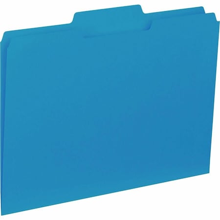 Business Source File Folder, Blue, Paperboard, PK100 BSN43562