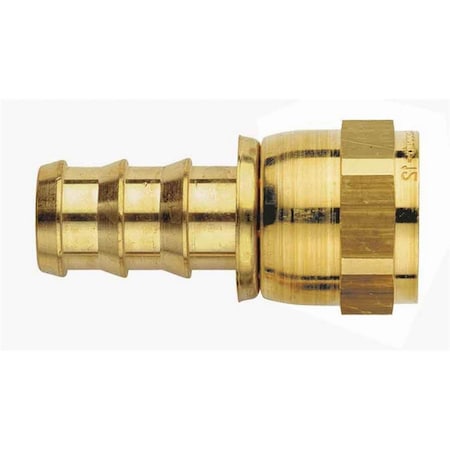 Aeroquip FBM1222 6 AN Brass 37 deg Swivel Hose End Fitting, Natural AERFBM1222
