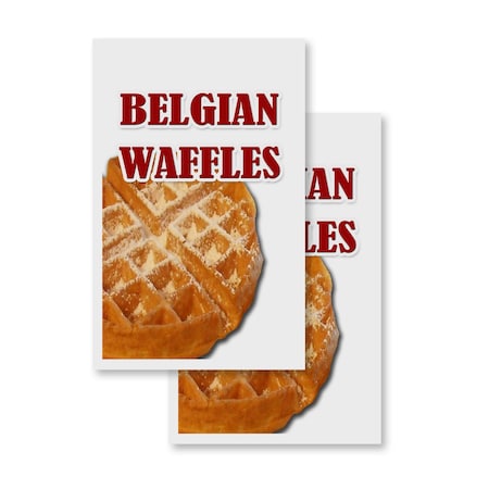 Signmission Belgian Waffles, Vinyl Decals Only 24 Inch x 36 Inch, Vinyl Decal, 2PK DSB-2436-2PACK-Belgian Waffles