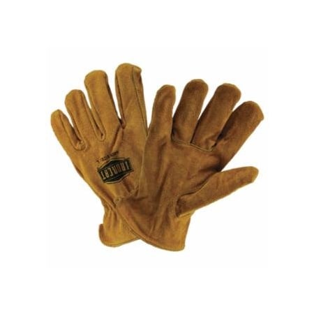 Ironcat Driver Gloves, Cowhide Leather, Small, Bourbon, 6PK 813-9405/S