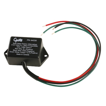Grote Automotive Flasher, 9-32V DC Volt Rating, Blunt Cut Wires 44030
