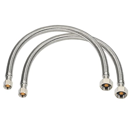 Gourmetgalley 0.5 FIP x 0.37 in. Dia. Compression Braided Stainless Steel 20 in. Faucet Supply Line GO1678197