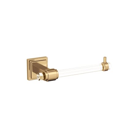 Amerock Glacio Clear/Champagne Bronze Contemporary Single Post Toilet Paper Holder BH36061CCZ