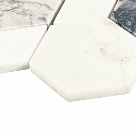 Daltile Gamma Natural Stone Hypnotic XL Wall and Floor Mosaic Tile, 10PK M343HYPNTXLMSHN