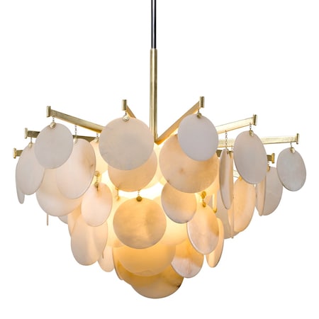 Corbett Lighting Serenity 1 Light Chandelier 40 In. Gold Leaf 228-44-GL/SS