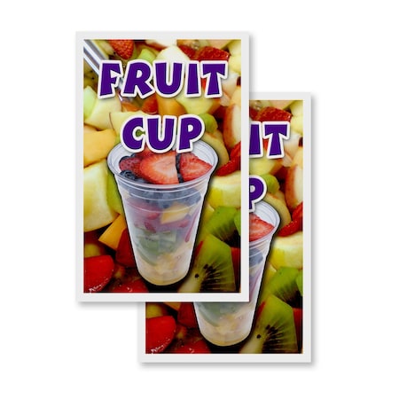 Signmission Fruit Cup, Vinyl Decals Only 24 Inch x 36 Inch, Vinyl Decal, 2PK DSB-2436-2PACK-Fruit Cup