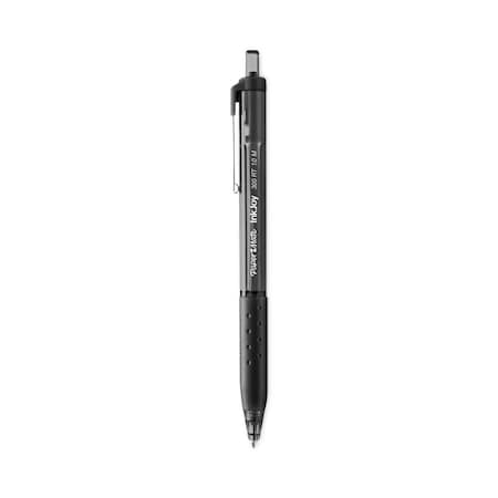 Paper Mate InkJoy 300 RT BP Pen, Refillable, Medium 1 mm, Black Ink/Barrel, PK24 1945925
