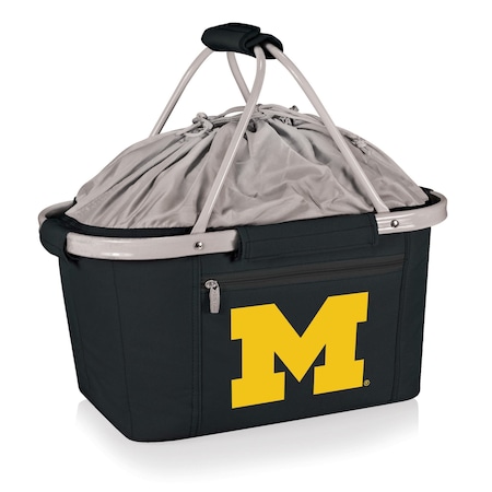 Picnic Time Family Of Brands NCAA Michigan Wolverines Metro Shopping Basket - Insulated Picnic Basket 645-00-175-344-0