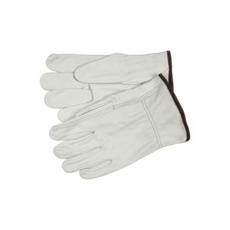 Mcr Safety Industry Grade Unlined Grain Cow Leather Driver Gloves, X-Large, Beige, 12PK 127-3203XL
