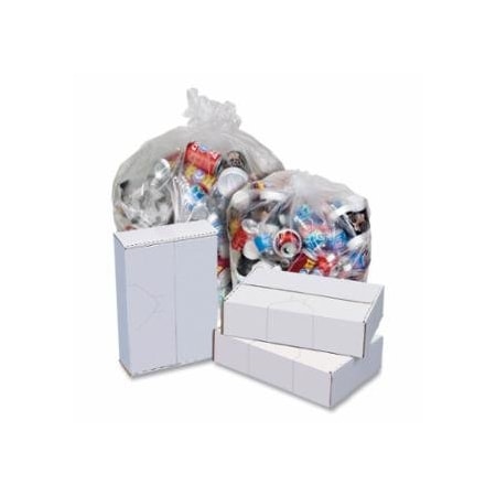 Pitt Plastics Vu Thru Trash Liner, 60 gal, 2.5 mil, 38 in W x 65 in H, Natural, 5PK 879-RXS10002XC