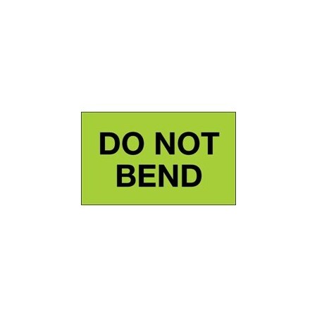Bubblefast 3 x 5'' - ''Do Not Bend'' Fluorescent Green Labels BFDL2343
