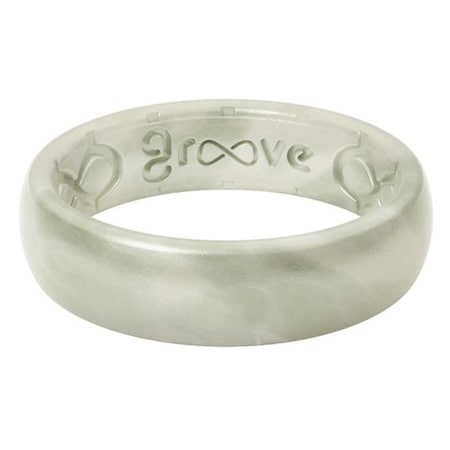 Groove Life 0.3125 in. Unisex Round Metallic Pearl Silicone Water Resistant Wedding Band 6016742