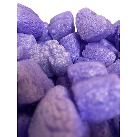 Bubblefast FunPak Purple Hearts Packing Peanuts Plant Based Biodegradable Compostable 1.5 cu ft Bag FP 1.5-Purple Hearts