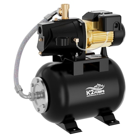 K2 Pumps 1/2 HP Shallow Well Jet Pump and Tank System WPS05002TK