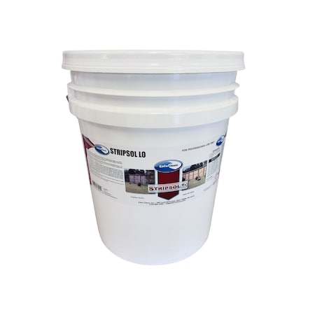 Eaco Chem Stripsol Lo 5 Gallon - Non-Hazardous Stripping Agent. Solvent-Based Sealer, Stain and Paint Strippe SsL5g