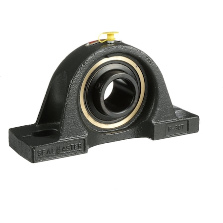 Sealmaster Mounted Cast Iron Two Bolt Pillow Block Ball Bearing - 52100 Bearing Steel, Black Oxided EMP-27 HT