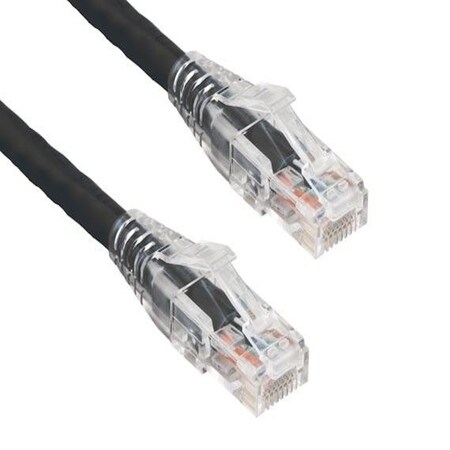 Sanoxy 20ft Cat6 550 MHz UTP Ethernet Network Patch Cable with Clear Snagless Boot, Black SNX-CBL-C6117-1020