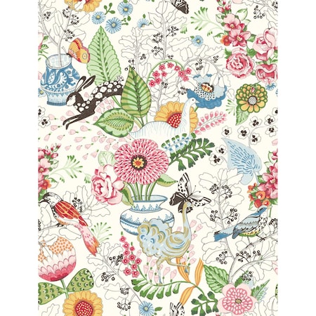 A-Street Prints Whimsy Multicolor Fauna Wallpaper 4135-12801