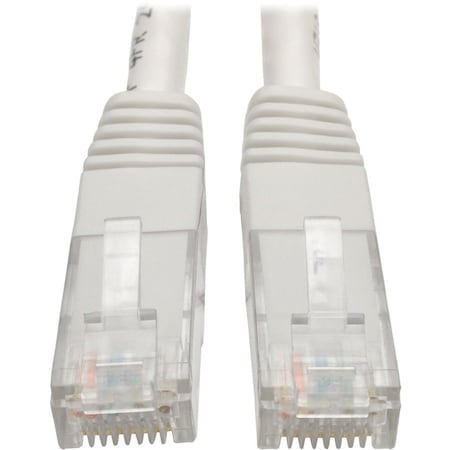 Eaton Tripp Lite Series Cat6 Gigabit Molded UTP Ethernet Cable RJ45 M/M, PoE, White, 6 ft. 1.83 m N200-006-WH
