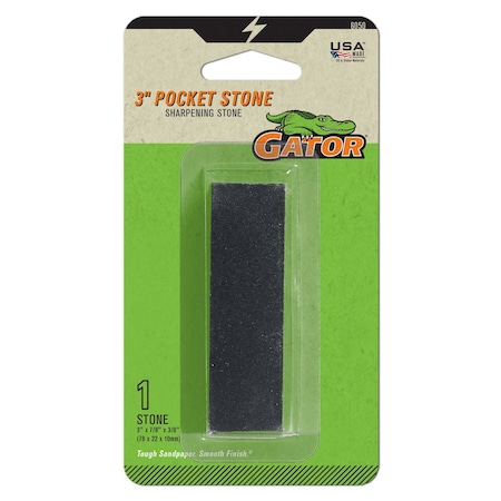 Gator Finishing 3 x 7/8 x 3/8 in. Pocket Sharpening Stone 6050GA