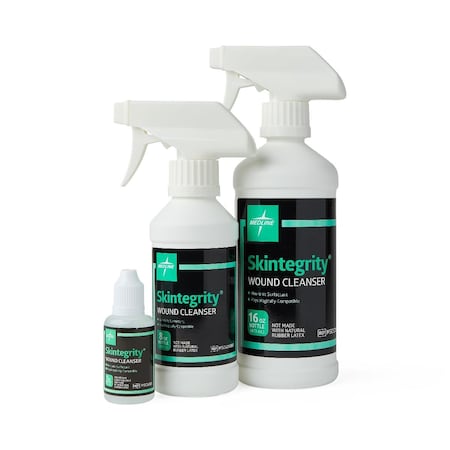 Medline Skintegrity Wound Cleanser with Educational Packaging, 8 oz. Bottle with Trigger Sprayer MSC6008EPH