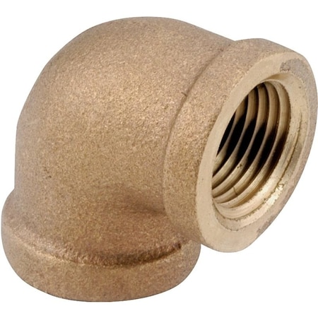 Anderson Metals Pipe Elbow, 3/4 in, FIP, 90 deg Angle, Brass, Rough, 200 psi Pressure 738100-12