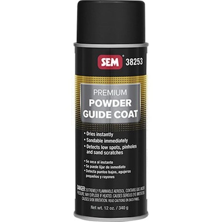 Sem Premium Powder Guide Coat, 16 oz Aerosol Can, Black, Aerosol 38253