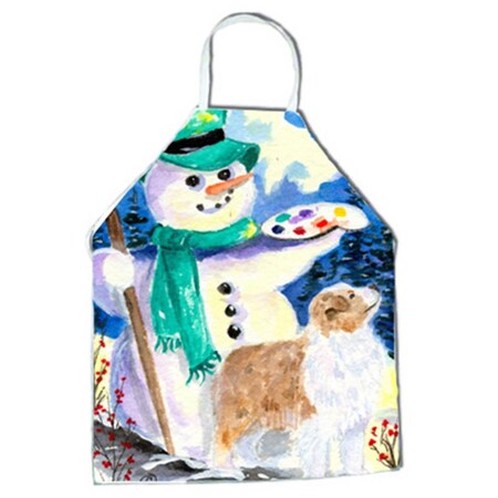 Carolines Treasures Snowman with Australian Shepherd Apron - 27 x 31 in. SS8996APRON