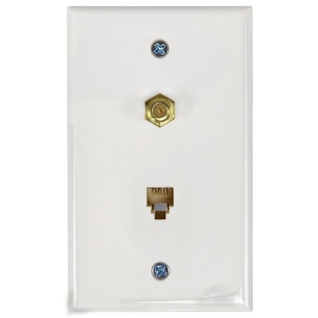 Zenith Wallplate, 4-1/2 in L, 2-3/4 in W, White TW1002CPW