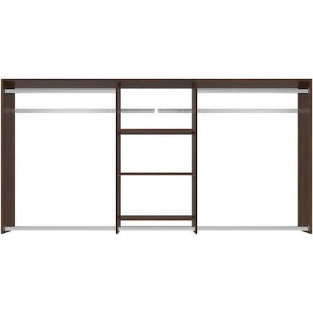 Easy Track 4ft-8ft W Enhanced Basic Hanging Closet Kit, Truffle PH78-TR