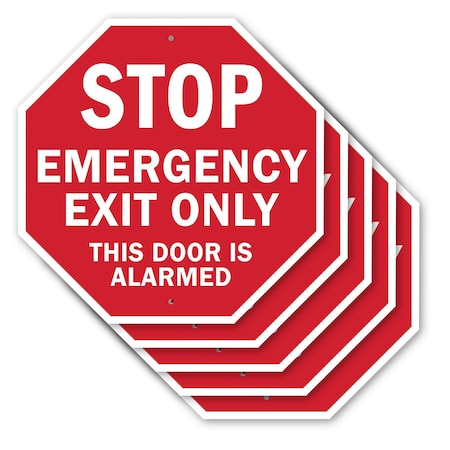 Signmission Exit Sign, Aluminum Metal Signs, 10 in W, 10 in H OC-A-5Pack-10-255