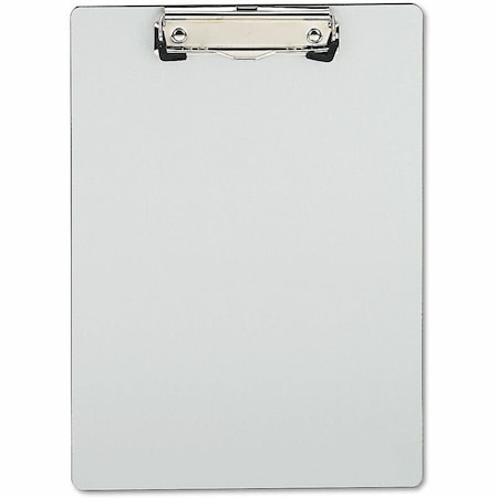 Universal One Brushed Aluminum Plastic Clipboard, 1/2" Capacity, Holds 8-1/2w x 11h, Silver UNV40303***
