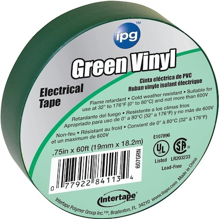 Intertape ELECTRICAL TAPE 3/4 IN X 60 FT GN 607GRN