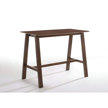 Homeroots 47" Walnut Rectangular Counter Height Wood Dining Table 486012