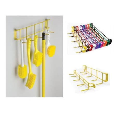 Work-Of-Art RackEm Racks 17 in. 5-Hook Utility Rack - Yellow WO2588055
