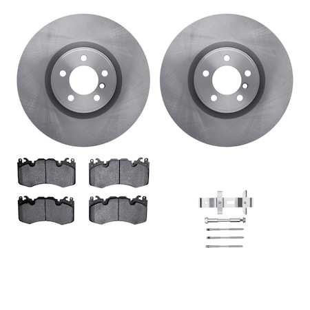 Dynamic Friction Co DFC Rotors with EURO 5000 Ceramic Brake Pads includes Hardware 6612-11075