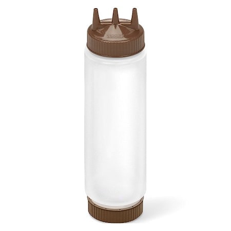 Vollrath Squeeze Bottle, Brown/Clear, Polyethylene 33242-130101