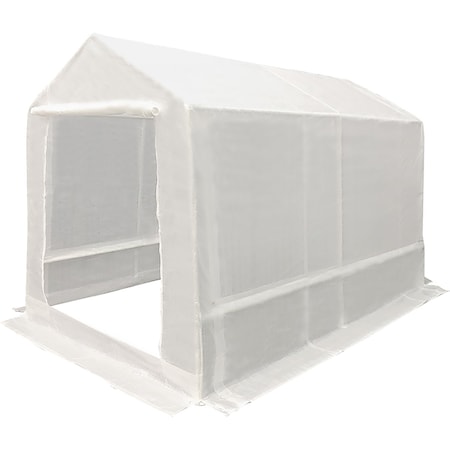King Canopy Greenhouse Storage Shed 7ftx12ft, 1.5in Steel Frame, 6-LEG, Opaque GH0712