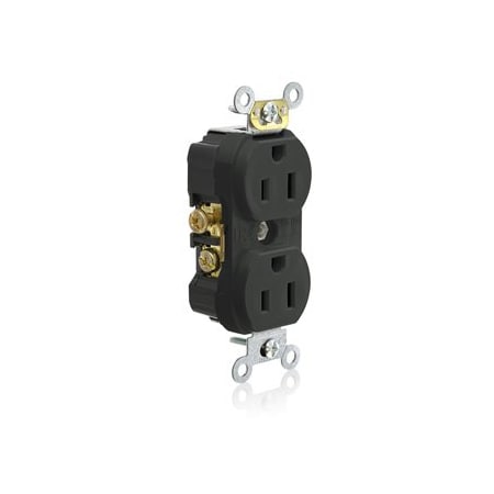Leviton Commercial Grade Tamper-Resistant Duplex Receptacle, 15 Amp, 125 Volt TCR15-E