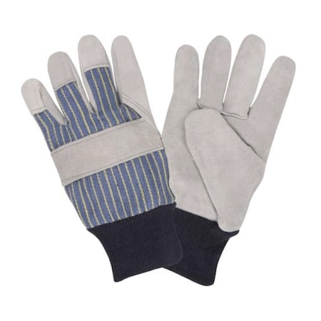 Cordova Leather Palm Gloves, Blue Knit Wrist, PK12 7140L