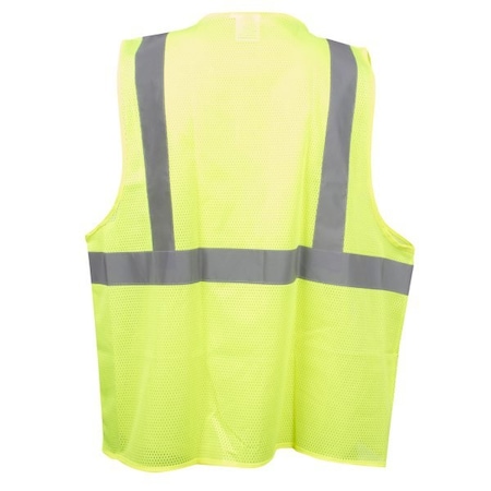 Cor-Brite Safety Vest, Class 2, 2 In Reflective Tape VZ261P2XL