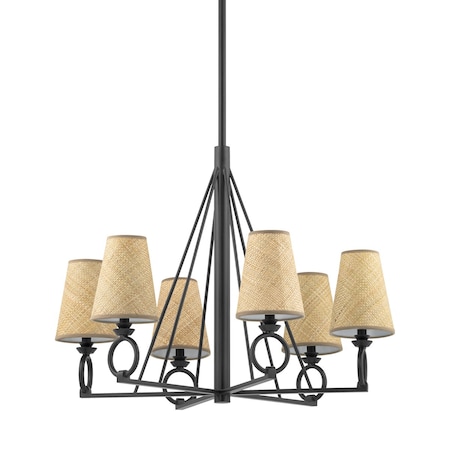 Hudson Valley Lighting Pendelton 6 Light Chandelier 32 In. Aged Iron 1733-AI