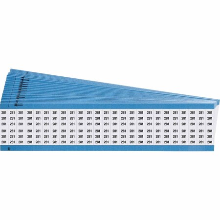 Brady Numerical Legend Vinyl Cloth Wire Marking Cards, Pack of 25 Cards, 25PK WM-281-PK